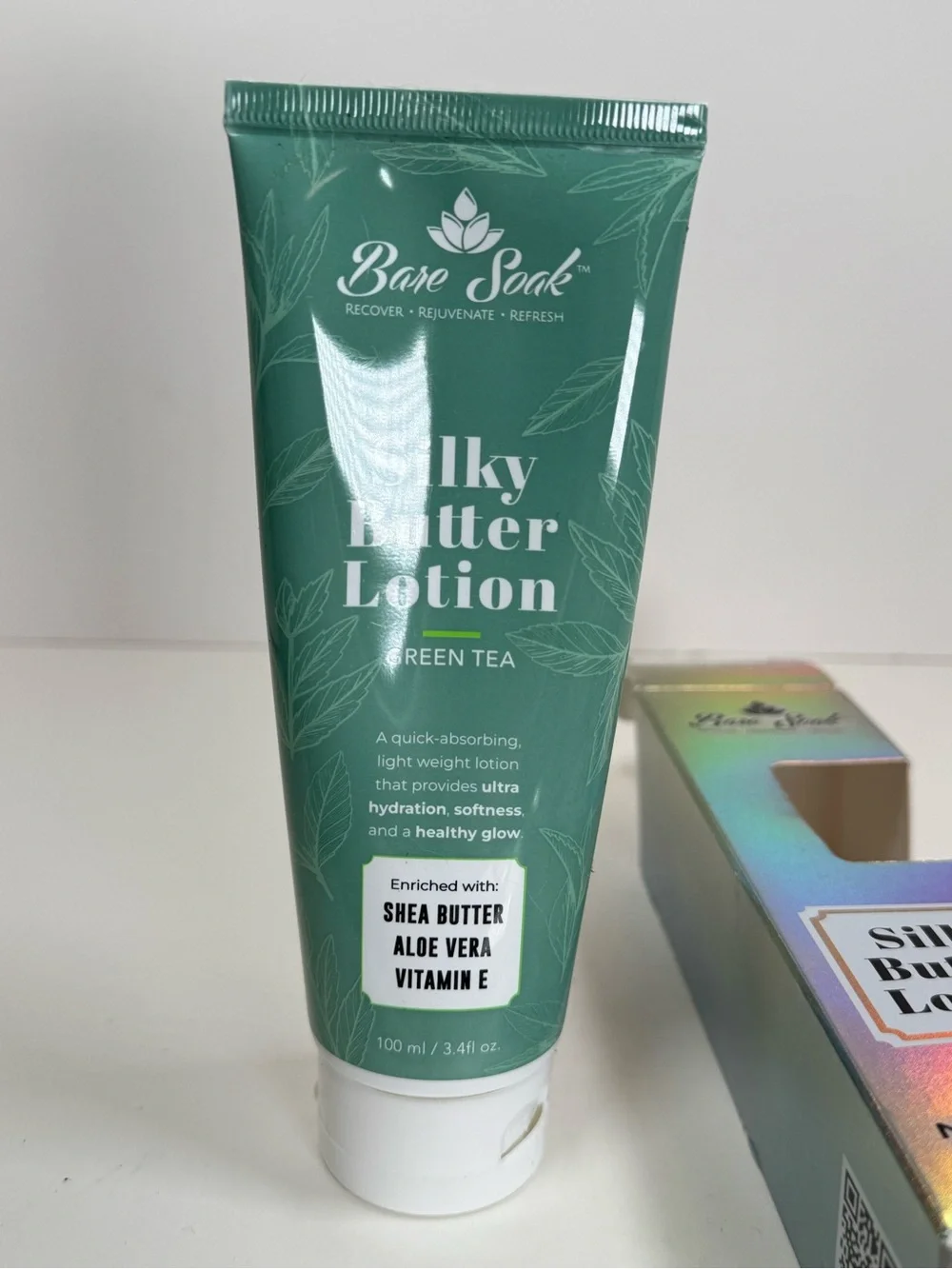 Bare Soak Green Tea Premium Collection Silky Butter Lotion 3.4 fl oz 100 ml New